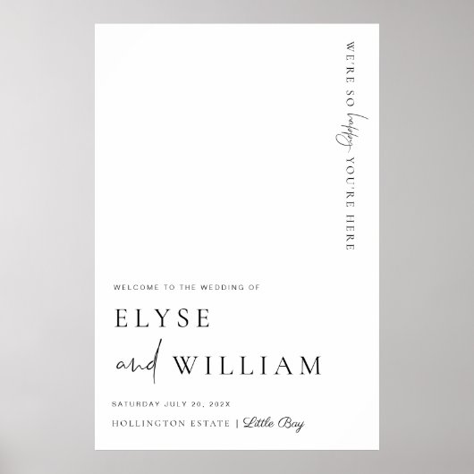 エステレモダン歓迎ミニマル看板ポスター ポスター (正面)