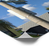 エステロブルバードフォートマイヤーズビーチ通りサイン写真 ポスター (角)