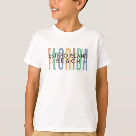 エステロ島ビーチフロリダ州(砂波) Tシャツ (正面)
