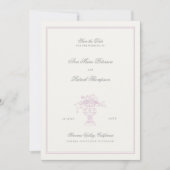 エステートエレガントフローララベンダーフレーム結婚フォト セーブザデート (正面)