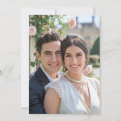 エステートエレガントフローララベンダーフレーム結婚フォト セーブザデート (裏面)