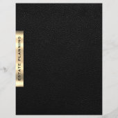 エステートプランニングブラック金ゴールドレザープリントディバイダー (裏面)