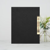 エステートプランニングブラック金ゴールドレザープリントディバイダー (スタンド正面)