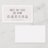 エステート実在は家の手で引き出されたような場所がない 名刺 (正面/裏面)