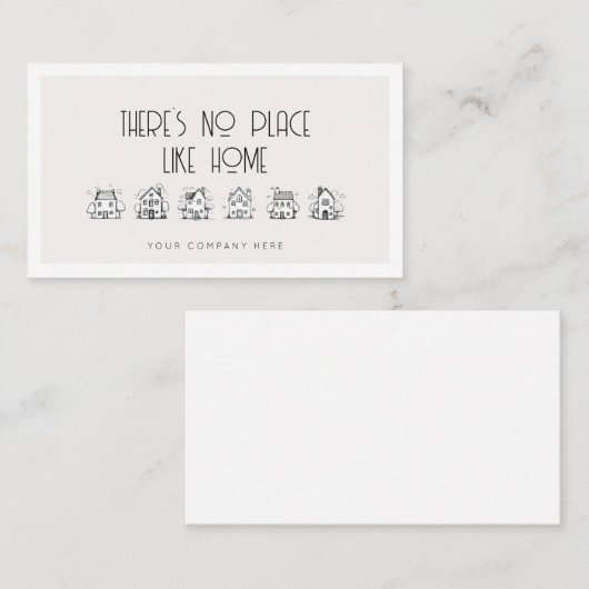 エステート実在は家の手で引き出されたような場所がない 名刺 (正面/裏面)