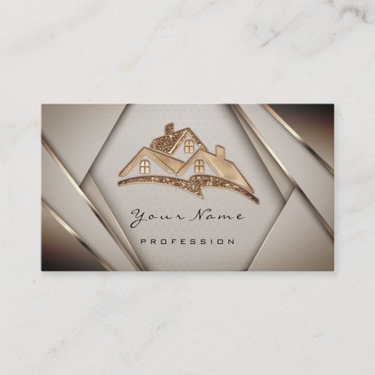 エステート実在アパートメンツモーガンズホーム金ゴールド 名刺 (正面)