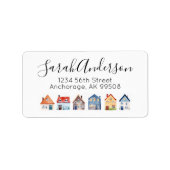 エステート実在ウォーターカラーハウス差出人住所 ラベル (正面)