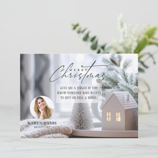 エステート実在エージェントクリスマスホリディポストカード シーズンカード (スタンド正面)