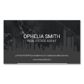 エステート実在エージェントシティスケープ大理石 マグネット名刺 (正面)