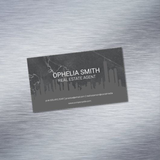 エステート実在エージェントシティスケープ大理石 マグネット名刺 (インサイチュ)