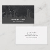 エステート実在エージェントシティスケープ大理石 名刺 (正面/裏面)