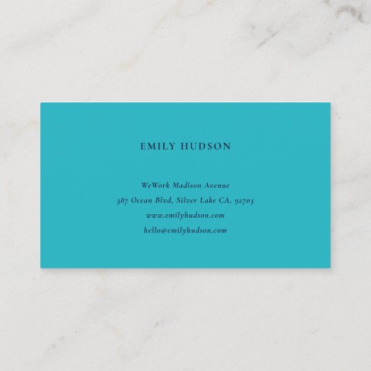 エステート実在エージェントネイビーブルー 名刺 (裏面)