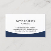 エステート実在エージェントハウスルーフロゴモダンネイビーブルー 名刺 (裏面)