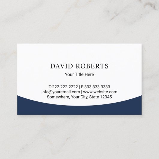 エステート実在エージェントハウスルーフロゴモダンネイビーブルー 名刺 (裏面)