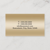 エステート実在エージェントプロフェッショナルブラック&金ゴールド写真 名刺 (裏面)