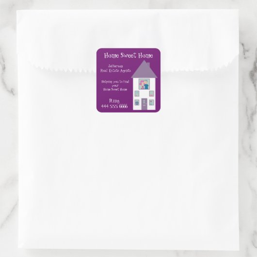エステート実在エージェントホームスウィートホーム スクエアシール (バッグ)