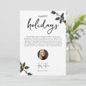 エステート実在エージェント不動産仲介業者クリスマスハッピーホリデーズ サンキューカード (スタンド正面)