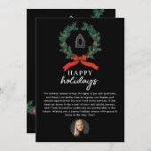 エステート実在エージェント不動産仲介業者クリスマスハッピーホリデーズ シーズンカード (正面/裏面)
