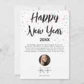 エステート実在エージェント不動産仲介業者ハッピーニューイヤーホリディーズ シーズンカード (正面)