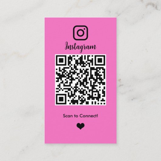 エステート実在エージェント不動産仲介業者ブローカーインスタグラムピンクQR 名刺 (裏面)