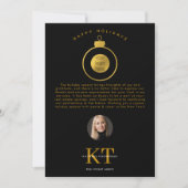 エステート実在エージェント不動産仲介業者ロゴのクリスマスホリデー サンキューカード (正面)