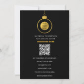 エステート実在エージェント不動産仲介業者ロゴのクリスマスホリデー サンキューカード (裏面)