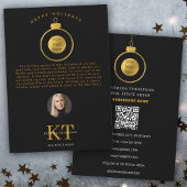 エステート実在エージェント不動産仲介業者ロゴのクリスマスホリデー サンキューカード