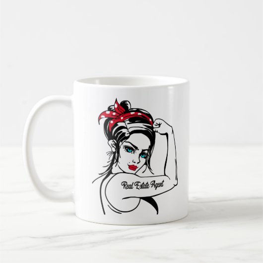 エステート実在エージェントRosie The Riveter Pin Up コーヒーマグカップ (左)