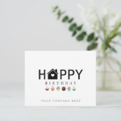 エステート実在カップケーキハッピーバースデー カード (スタンド正面)