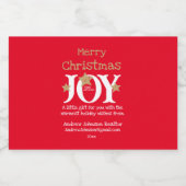 エステート実在クライアントクリスマスギフトかわいい赤ミニ リキュールボトルラベル (シングルラベル)