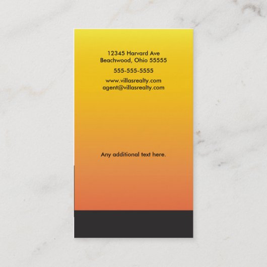 エステート実在スカイライン名刺 名刺 (裏面)