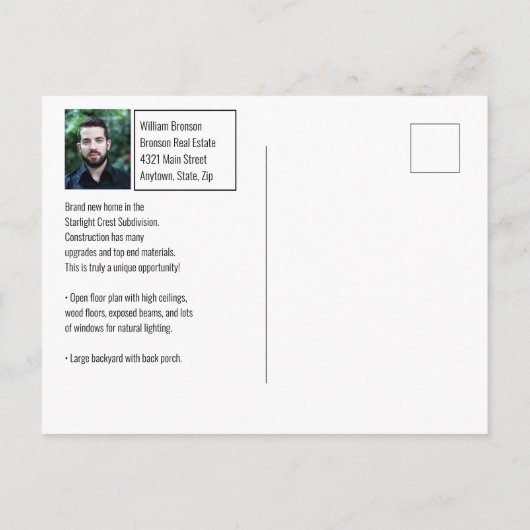 エステート実在ダイレクトメールサンタンベージュポストカード ポストカード (裏面)