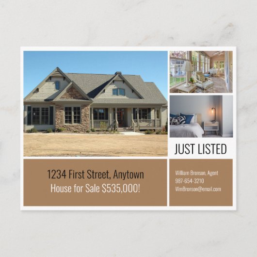 エステート実在ダイレクトメールサンタンベージュポストカード ポストカード (正面)