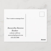 エステート実在ネイバーマーケティングは、あなたの家を販売 ポストカード (裏面)