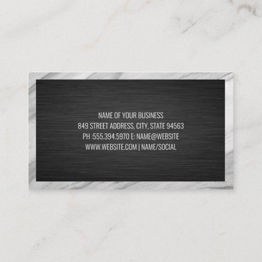 エステート実在ハウスプロパティ |大理石縁ど 名刺 (裏面)