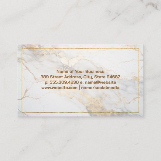 エステート実在ハウスロゴ |大理石 名刺 (裏面)