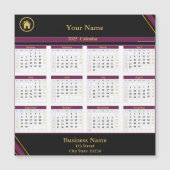 エステート実在パープルブラック金ゴールドビジネスカレンダー (正面)