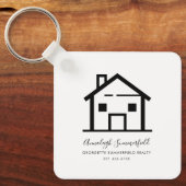 エステート実在ブラックとホワイトのプロモーションスワッグ キーホルダー (正面)