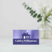 エステート実在ブローカプロフェッショナルはっきりしたハウスパープル 名刺 (スタンド正面)