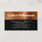 エステート実在ブローカープロフェッショナルはっきりしたハウスカッパー 名刺 (裏面)