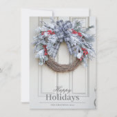 エステート実在ホリデーグリーティングカードテンプレート シーズンカード (正面)