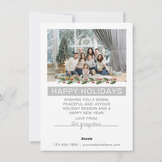 エステート実在ホリデーグリーティングカードテンプレート シーズンカード