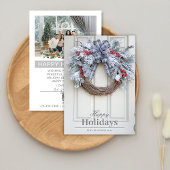 エステート実在ホリデーグリーティングカードテンプレート シーズンカード