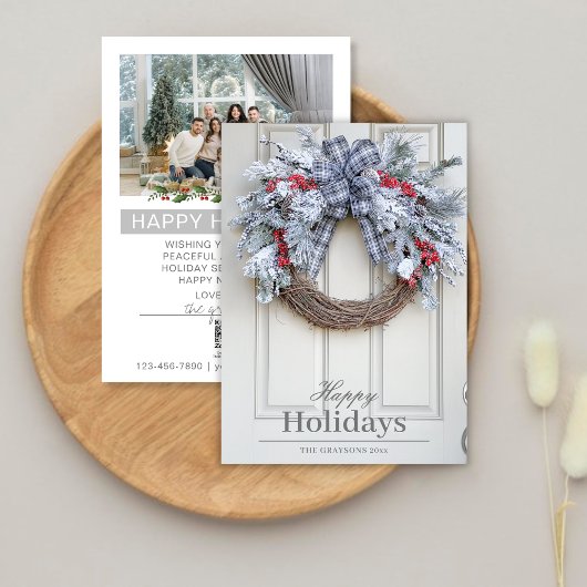 エステート実在ホリデーグリーティングカードテンプレート シーズンカード