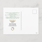 エステート実在ホームは、ハートがクリスマスである シーズンポストカード (裏面)