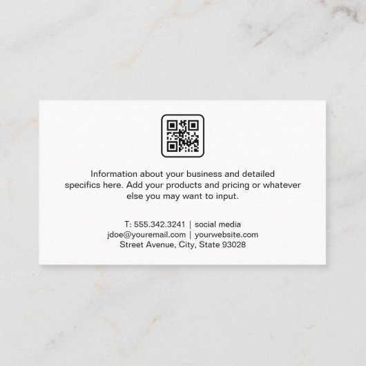 エステート実在ホームズロゴ |大理石テクスチャ | QRコード 名刺 (裏面)
