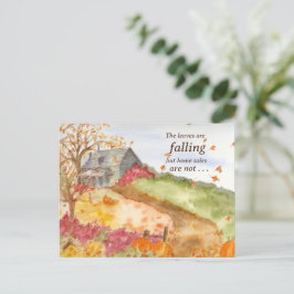 エステート実在ホームセール秋のマーケティングメーラー ポストカード