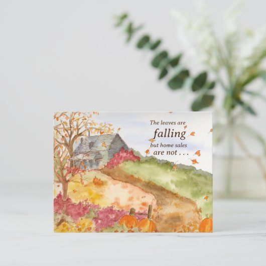 エステート実在ホームセール秋のマーケティングメーラー ポストカード (スタンド正面)