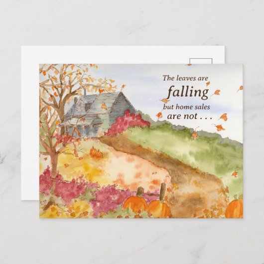 エステート実在ホームセール秋のマーケティングメーラー ポストカード (正面/裏面)