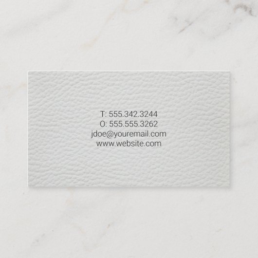 エステート実在ホーム |ホワイトレザー 名刺 (裏面)